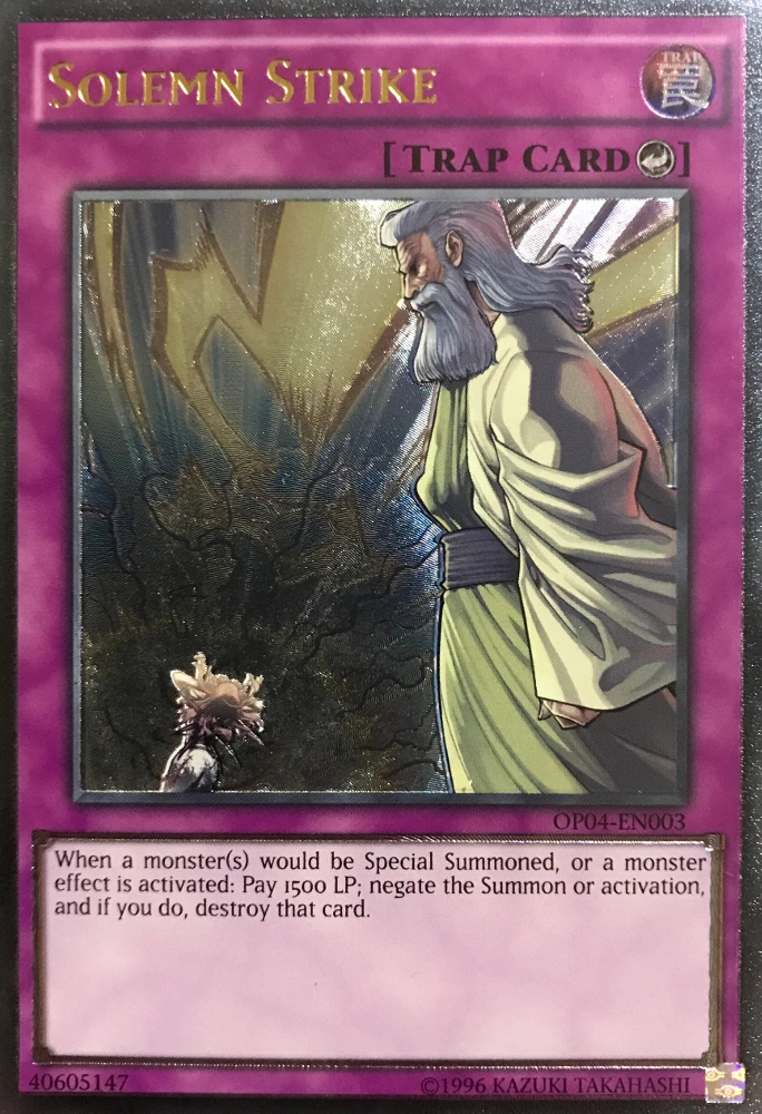 Yu-Gi-Oh! Card Lot: Solemn Judgment + Solemn Strike + Solemn Warning - Near Mint Ungraded Yu Gi Oh Solemn Strike Yu-Gi-Oh! Card Lot: Solemn Judgment + Solemn Strike + Solemn Warning - Near Mint Ungraded Yu Gi Oh Solemn Strike
