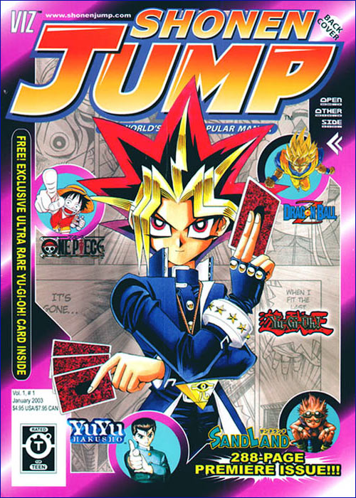 Yugi on the cover of Shonen Jump