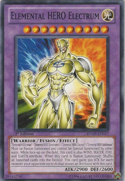 elemental hero electrum mint condition first edition price