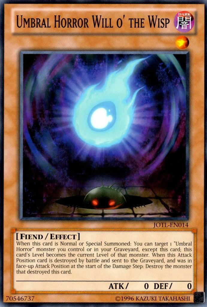 Yugioh Umbral Horror Will O' The Wisp JOTL-EN014 1st Edition Common