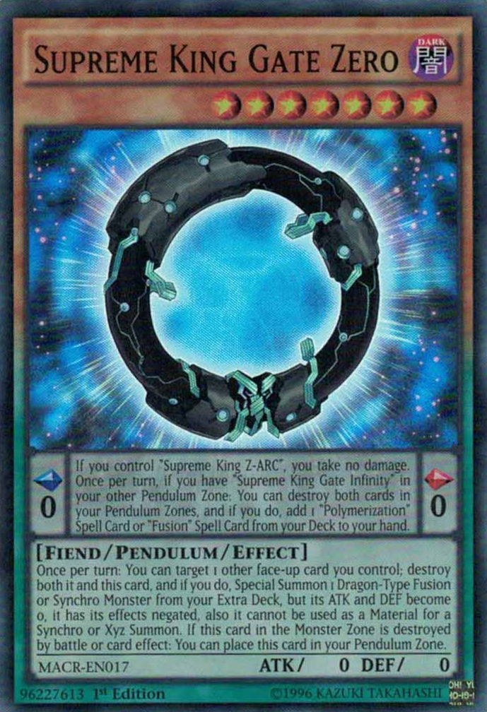 Yu-gi-oh Zéro Roi Suprême Du portail MACR-FR017 1st