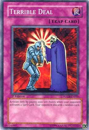 terrible deal card yugioh cards opponent yu oh gi points spell wikia activate fotb knock 1000 wiki 1e text