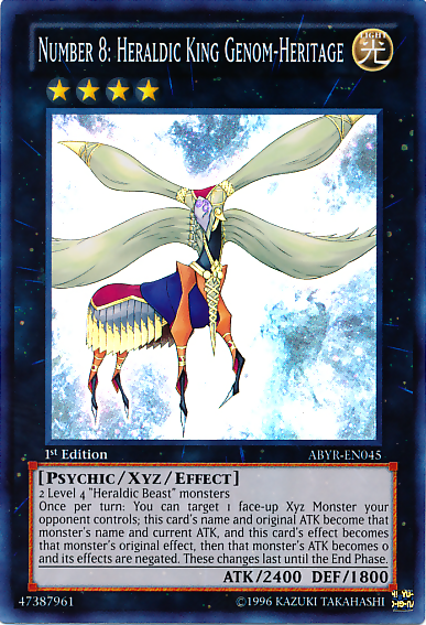 Number 8 Heraldic King Genom Heritage Yu Gi Oh Wiki Fandom