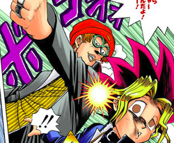 Hirutani henchman punches Yugi