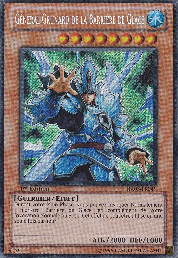 Carte Yu-Gi-Oh! - Général Grunard de la Barrière de Glace [HA03-FR049
