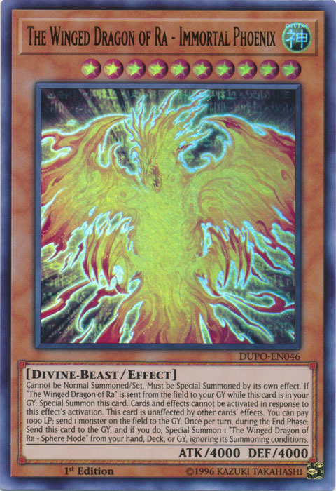 The Winged Dragon Of Ra Immortal Phoenix Yu Gi Oh