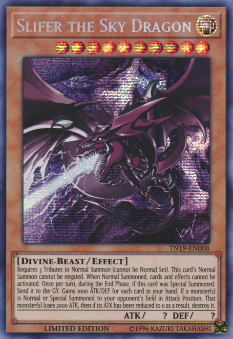 Ra Limited Edition Secret Rare Set TN19 Obelisk Slifer the Sky Dragon