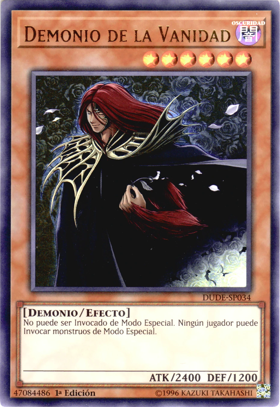 Demonio de la Vanidad  Yu-Gi-Oh! Wiki en Español  Fandom