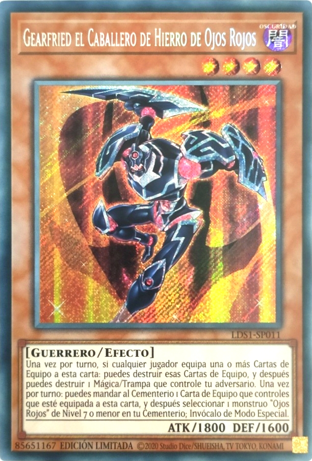 Gearfried el Caballero de Hierro de Ojos Rojos  Yu-Gi-Oh 