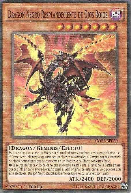Dragón Negro Resplandeciente de Ojos Rojos  Yu-Gi-Oh 