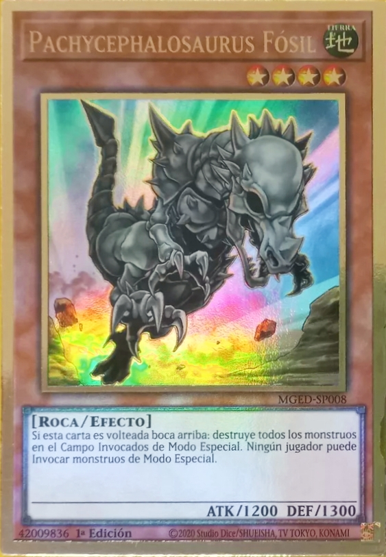 Pachycephalosaurus Fósil  Yu-Gi-Oh! Wiki en Español 