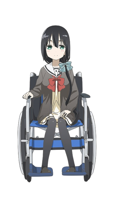 Anime girl in a wheelchair