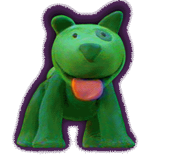 green puppy plush