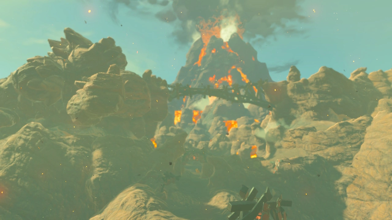 Image Breath of the Wild Goron City Entrace & Stolock Bridge (Eldin