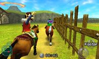 Link en una carrera contra Ingo