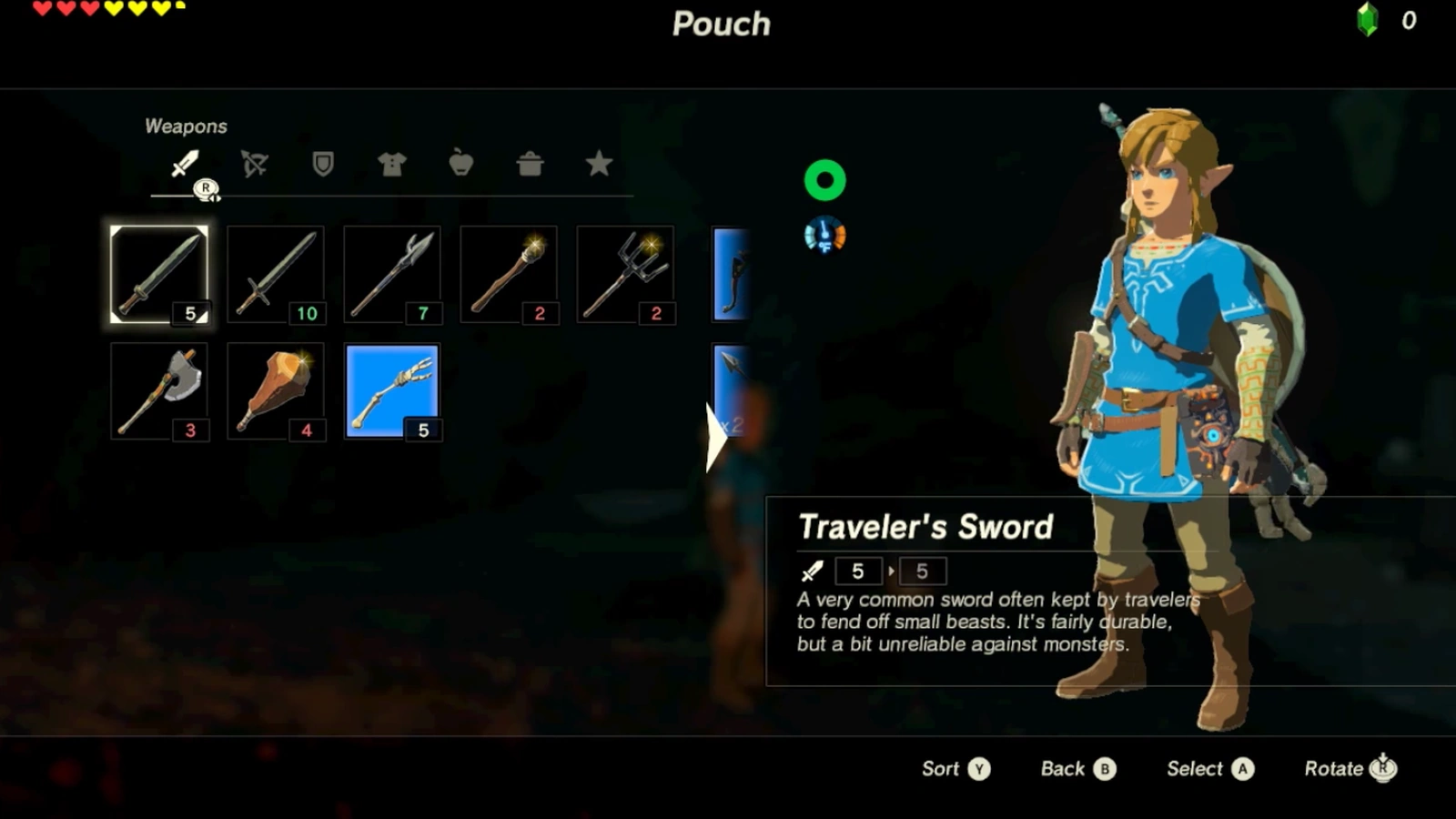 List of equipment in The Legend of Zelda Breath of the Wild