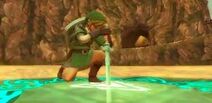 Link entrando en el umbral al Hypnea de Eldin.