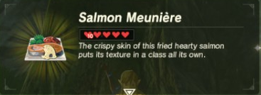 Image - Breath of the Wild Food Dishes Salmon Meunière (Description).png | Zeldapedia | FANDOM ...