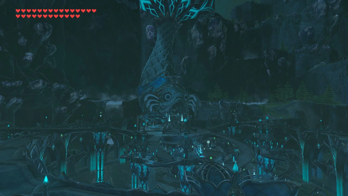 Владения зора. Зельда владения зора. zora domain botw. zelda деревня зоро. колизей зельда.