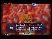 Link obteniendo el mapa de la Tripa de Jabu-Jabu