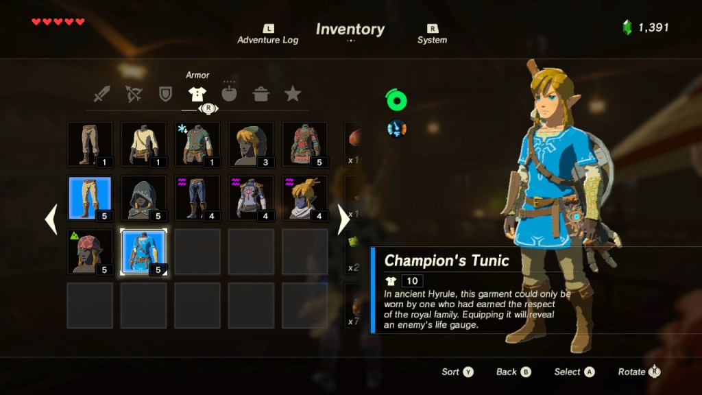 link champion tunic shirt