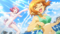 Playing in the water