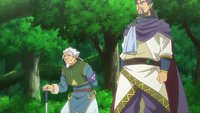 Two men conversing