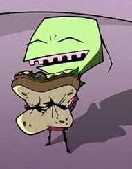 Zib with an Irken sandwich