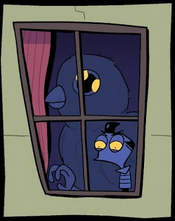Zim plotting something evil with birds