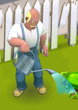Farmer Frank watering